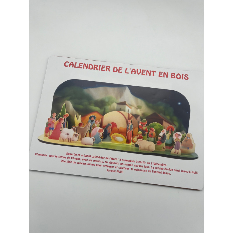 Calendrier de l'Avent en bois - Eric Puybaret - livré à plat