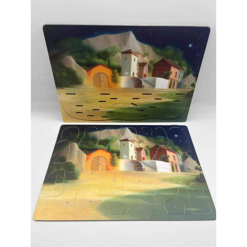 Calendrier de l'Avent en bois - Eric Puybaret - joli décor