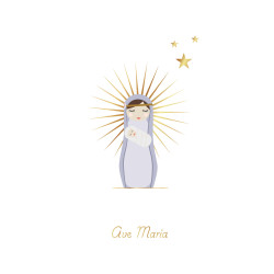 Carte double - Vierge à l'enfant - Howoki - 16.5X11.5 cm