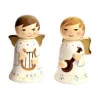 Crèche de Noël en bois peint tourné - 2 anges  | Comptoir Reli...