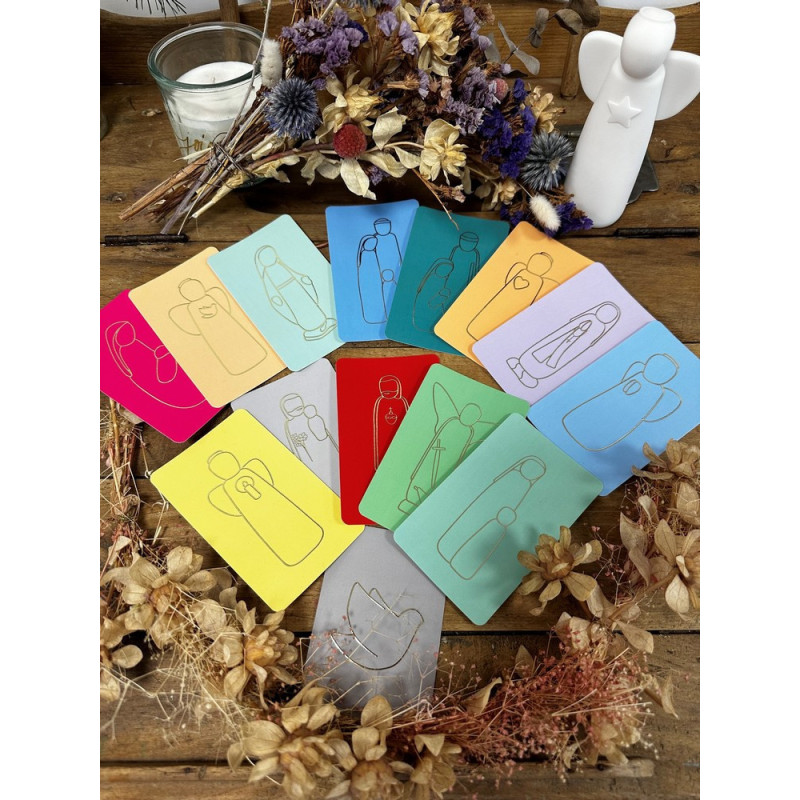 Carte simple de communion  - 65X105 mm - ensemble de la collection