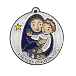 Médaillon naissance "protégeons nos enfants"