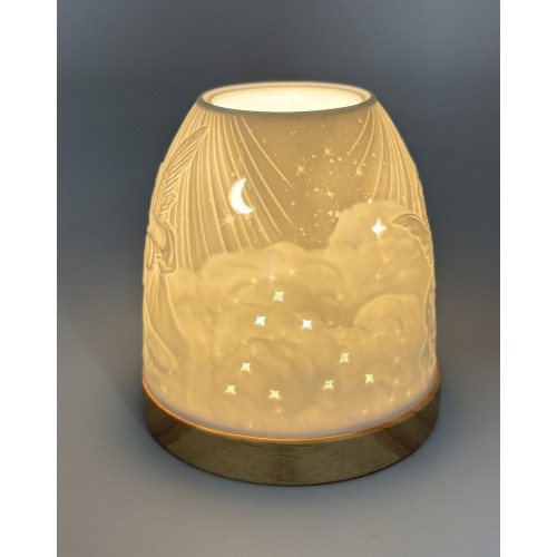 Photophore 'Igloo' avec Ange gardien de côté Photophore 'Igloo' avec Ange gardien de côté