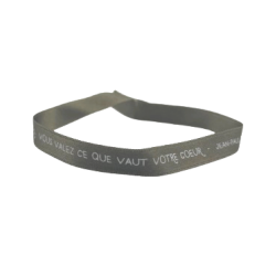 ruban taupe "Vous valez ce que vaut votre cœur - Jean-Paul II"