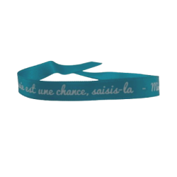 ruban Bleu Canard "La vie est une chance, saisis la"