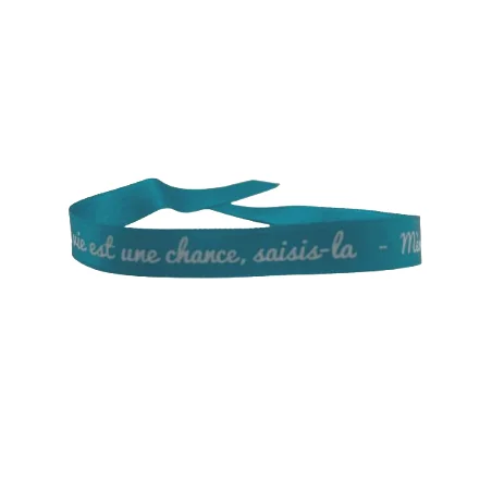 ruban Bleu Canard "La vie est une chance, saisis la"