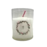 Bougie blanche avec couronne croix