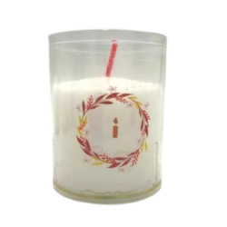 Bougie blanche avec couronne bougie