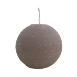 Bougie ronde - 6cm - taupe