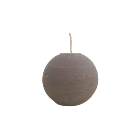 Bougie ronde - 6cm - taupe