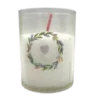 Bougie blanche avec couronne coeur