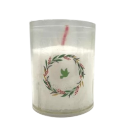 Bougie blanche avec couronne colombe