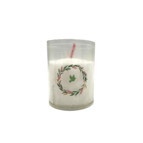 Bougie blanche avec couronne colombe