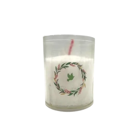 Bougie blanche avec couronne colombe