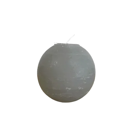 Bougie ronde - 10cm - gris clair
