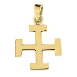 Pendentif Croix Scout Plaqué Or