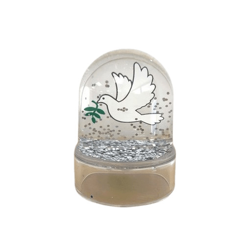 Petite Boule à neige argentées - Colombe