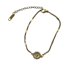 Bracelet avec vierge miraculeuse brillante et chaine dorée