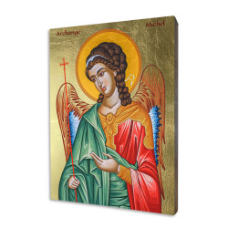 ICONE RELIGIEUSE EN FEUILLE D'OR - 10x15 - Saint Michel