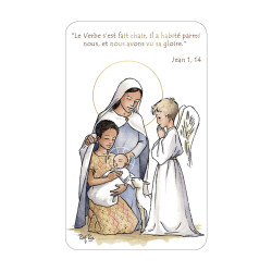 Carte simple - Ange en prière - Petit Page - 6.5X10.5 cm