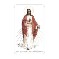 Carte simple - Sacré cœur de Jésus - Petit Page - 6.5X10.5 cm