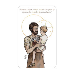 Carte simple - Saint Joseph - Petit Page - 6.5X10.5 cm