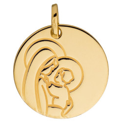 Médaille baptême Ange Raphael - Or | Comptoir Religieux