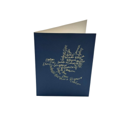 Carte Double Au fil des mots - colombe