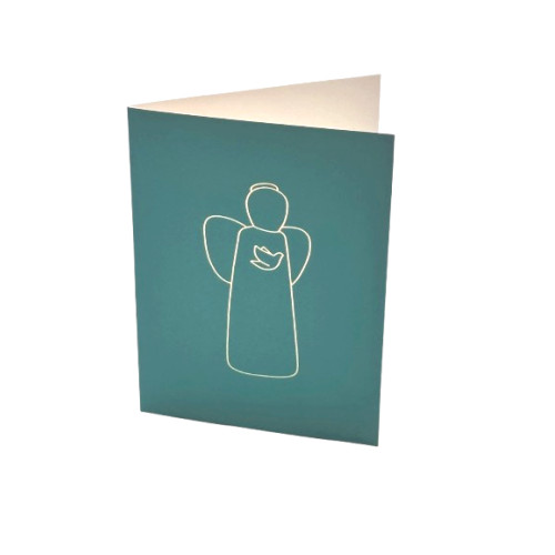 Carte double - Ange de la paix - Emany - 16.5X11.5 cm