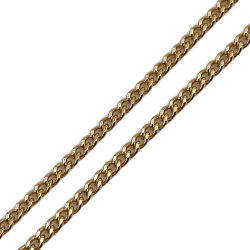 Chaine de cou "gourmette" en plaqué or