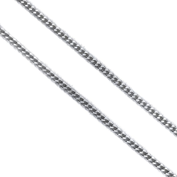 Chaine de cou argent maille 'gourmette'