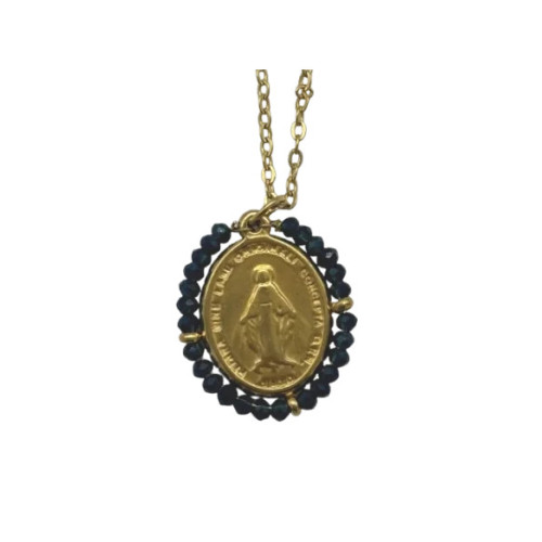 Collier avec Médaille Miraculeuse et Perles | Comptoir Religieux