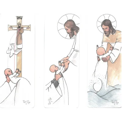 Lot de 12 Signets de baptême - Petit Page