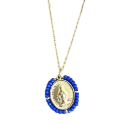 Collier avec Médaille Miraculeuse et Perles