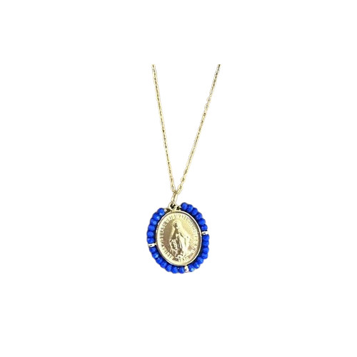 Collier avec Médaille Miraculeuse et Perles