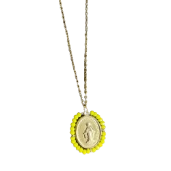 Collier avec Médaille Miraculeuse et Perles