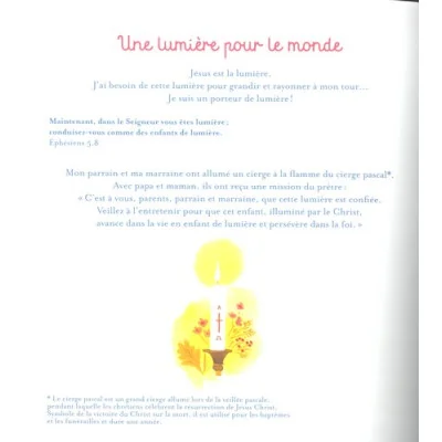 Mon album de baptême - page intérieure