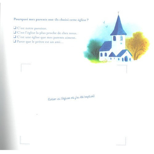 Mon album de baptême - page intérieure