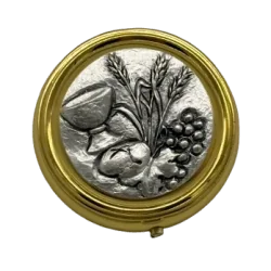 Boite à hosties  dorée Communion