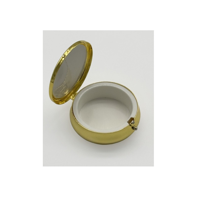 Custode dorée émaillée bleue