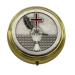 Custode dorée émaillée rouge