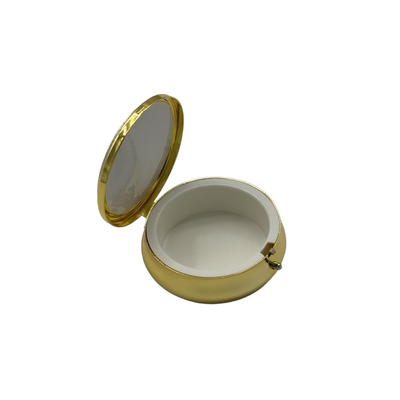 Custode dorée émaillée rouge