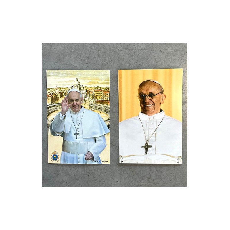 Carte postale du Pape François - 10x15cm | Comptoir Religieux