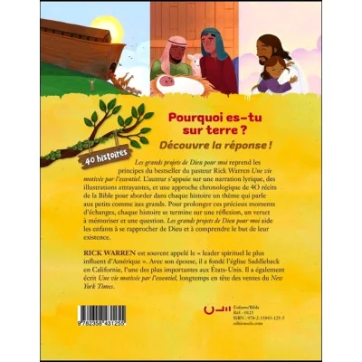 Les grands projets de Dieu pour moi - la bible racontée - verso