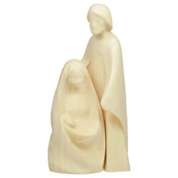 Statue moderne Sainte Famille en bois de frêne