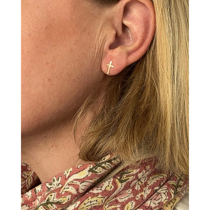 Boucles d'Oreilles en Croix