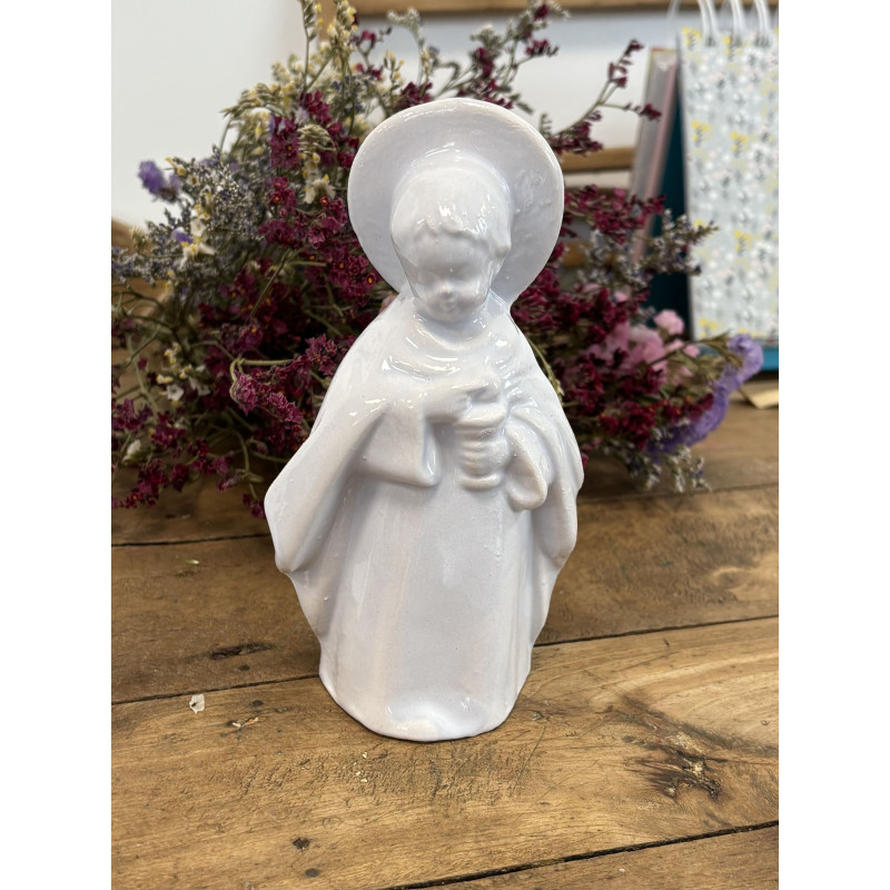 Communiant en faïence 14 cm – Bleu