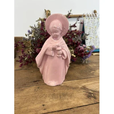 Communiant en faïence 14 cm – Rose