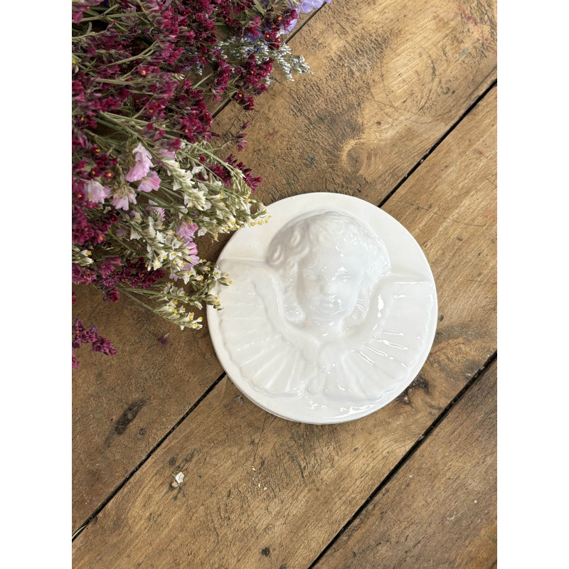 Petit cadre en céramique Ange Blanc