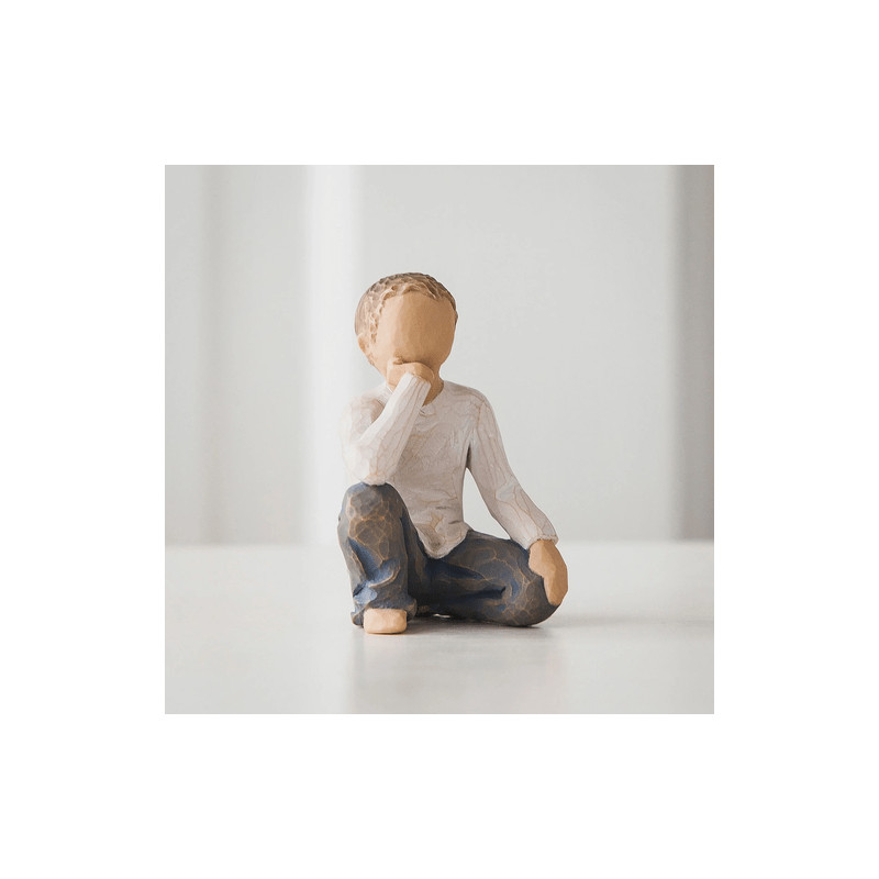 Statue Willow Tree - Inquisitive Child (enfant curieux) avec décor